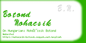 botond mohacsik business card